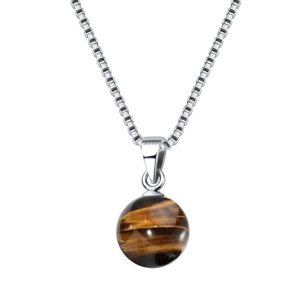 Damhalsband med runt hänge D743 1