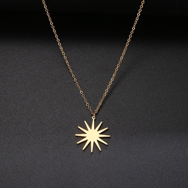 Damhalsband med sol D376 guld