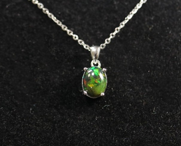 Damhalsband med sten D777 5