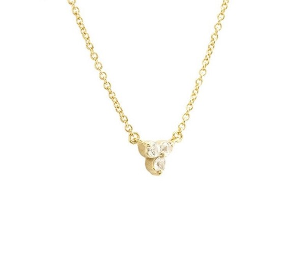 Damhalsband med stenar G450 guld