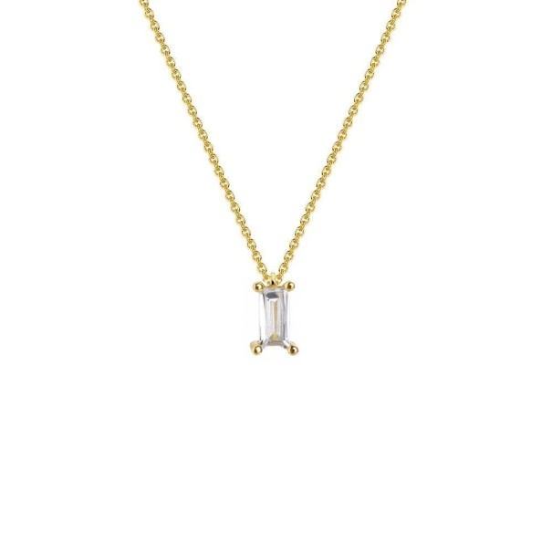 Damhalsband med zirkon G635 vit