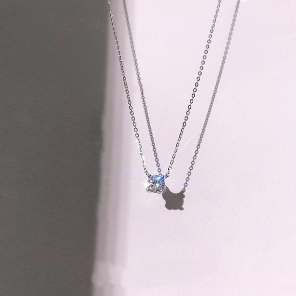 Damhalsband med zirkon L