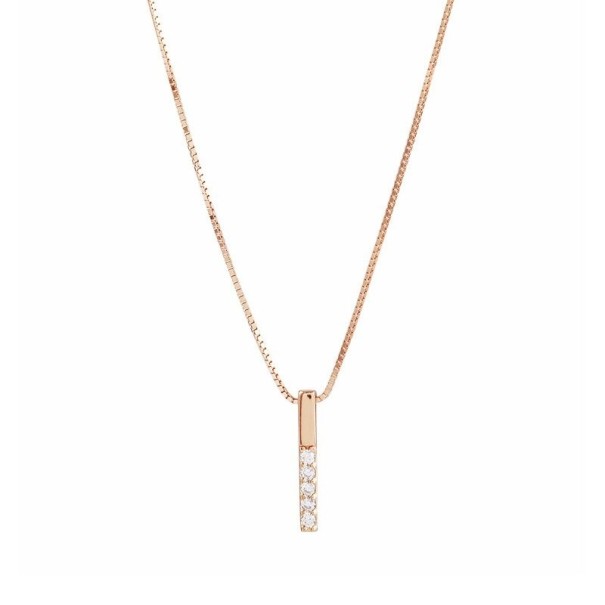 Damhalsband med zirkoner D45 gammelrosa