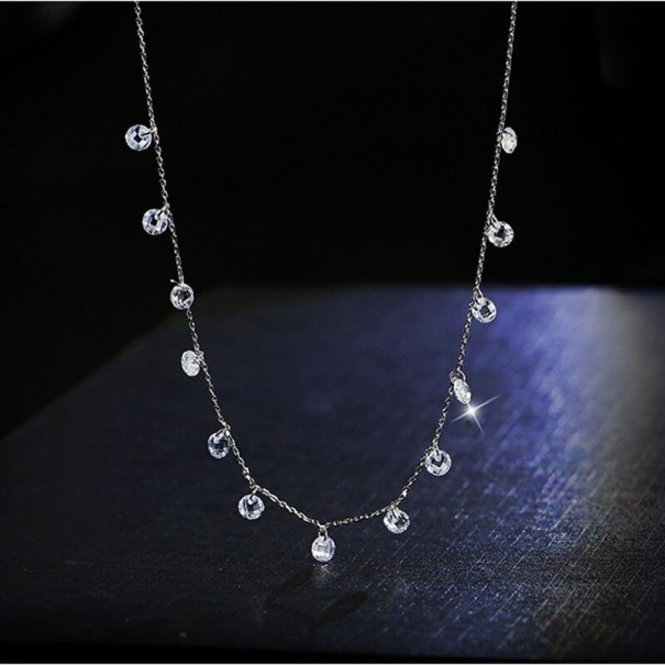 Damhalsband med zirkoner D532 silver