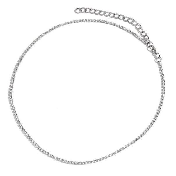 Damhalsband med zirkoner J131 1