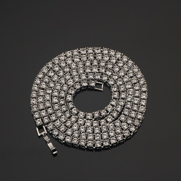 Damhalsband med zirkoner silver 46 cm
