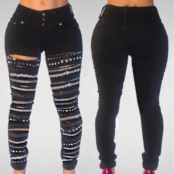 Damjeans med utsmyckningar