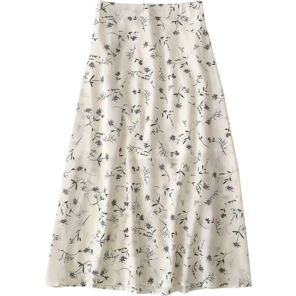 Damkjol med blommor A1968 krämfärgad S