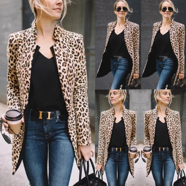 Damkofta med leopardtryck