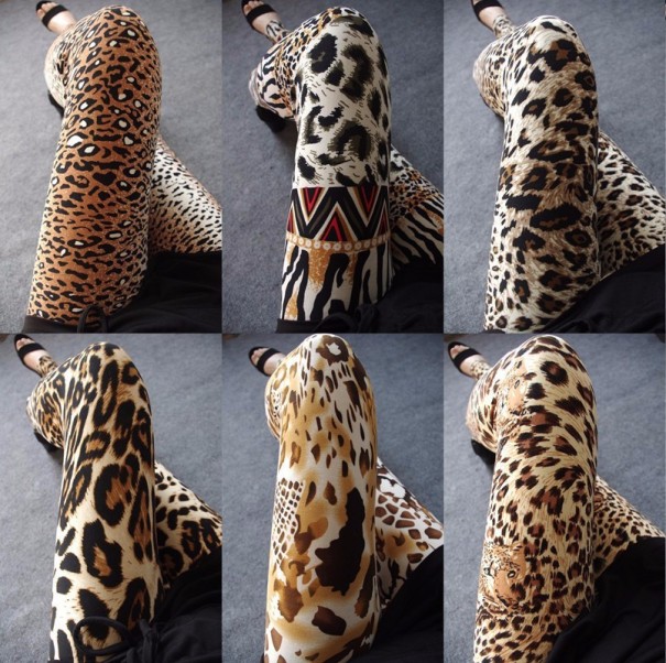 Damleggings med leopardtryck J521