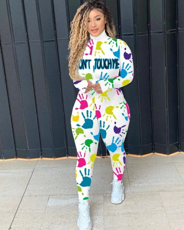 Damoverall med handmotiv