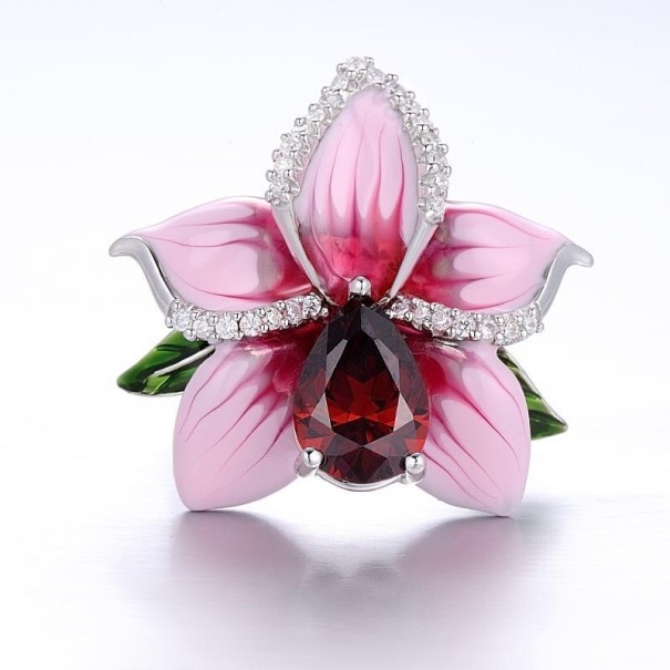 Damring med blomma D2987 7