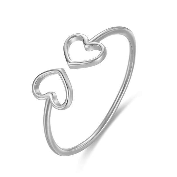 Damring med hjärta D2067 silver