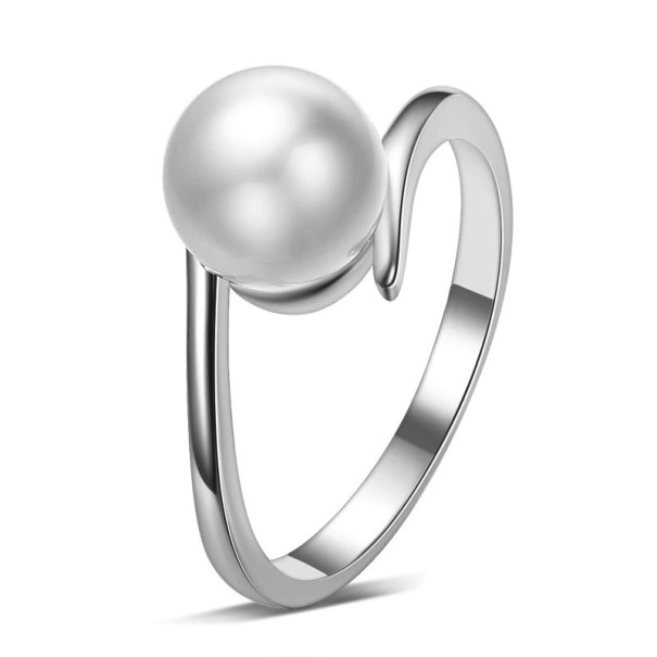 Damring med pärla D1245 silver 8