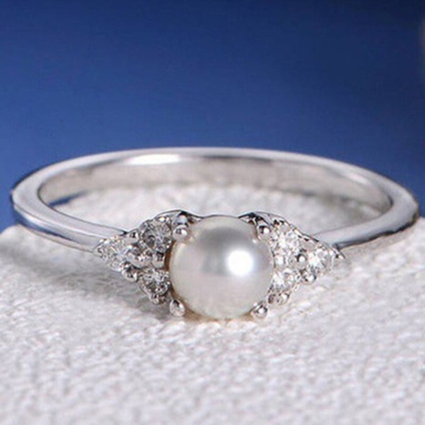 Damring med pärla D2945 silver 9