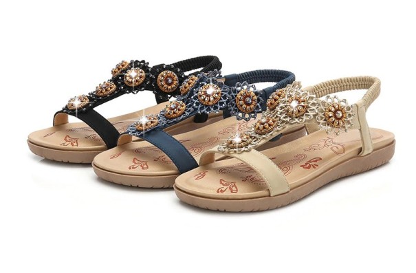 Damsandaler med strass