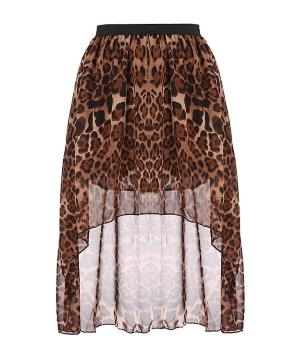 Dámská asymetrická sukně A1905 leopardí