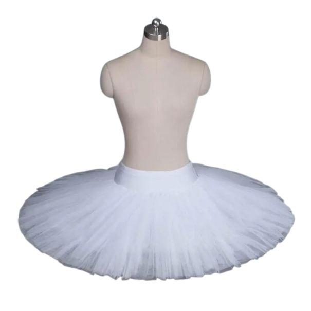 Dámská baletní tutu sukně s vícevrstvým tylovým efektem nylon polyester na tanec vystoupení a baletní trénink bílá L