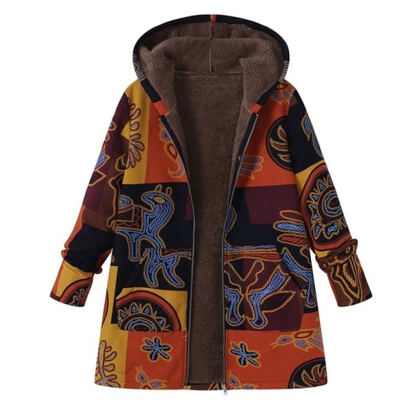 Dámská bavlněná bunda J1659 oranžová 4XL