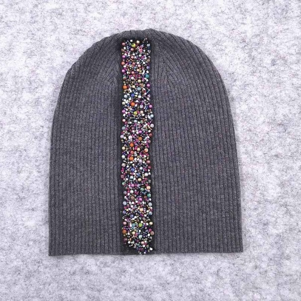 Dámska beanie čiapka s korálkami 7