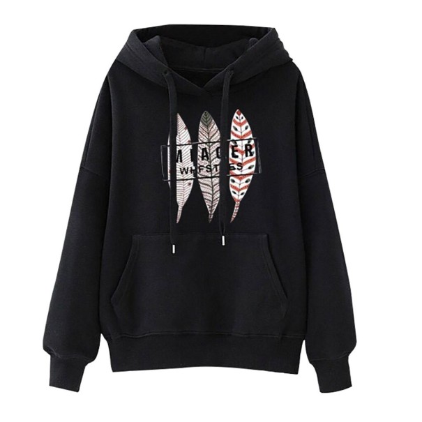 Damska bluza z nadrukiem A12 czarny XL