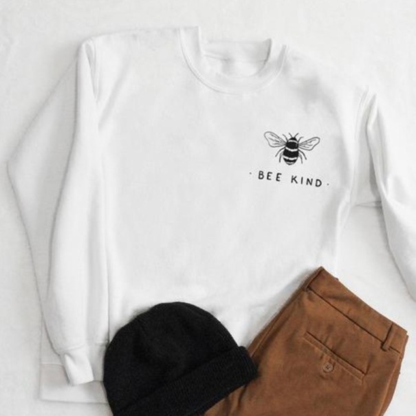 Damska bluza z pszczołą biały L
