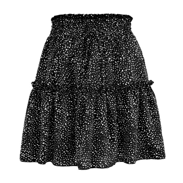 Dámska Bodkovaná mini sukňa A1156 čierna S