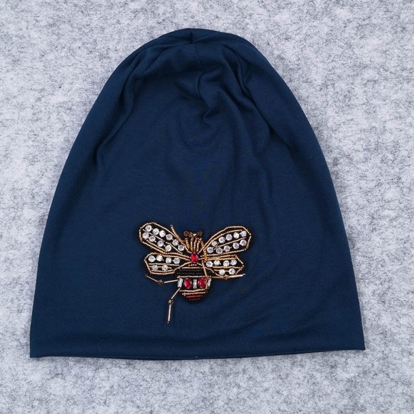 Dámská čepice Bee tmavě modrá