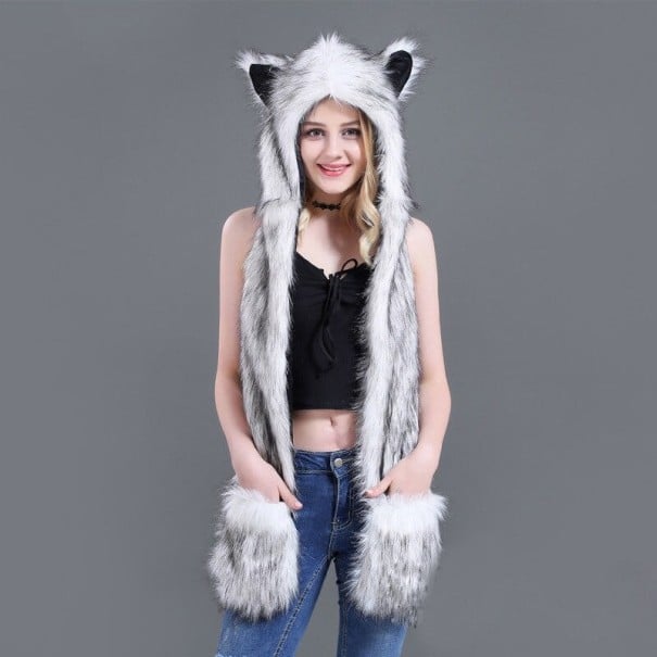 Dámská chlupatá čepice Animal 1