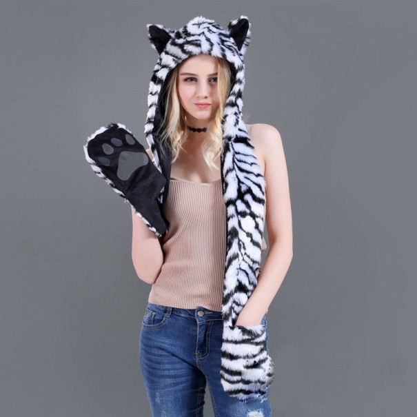 Dámská chlupatá čepice Animal 2