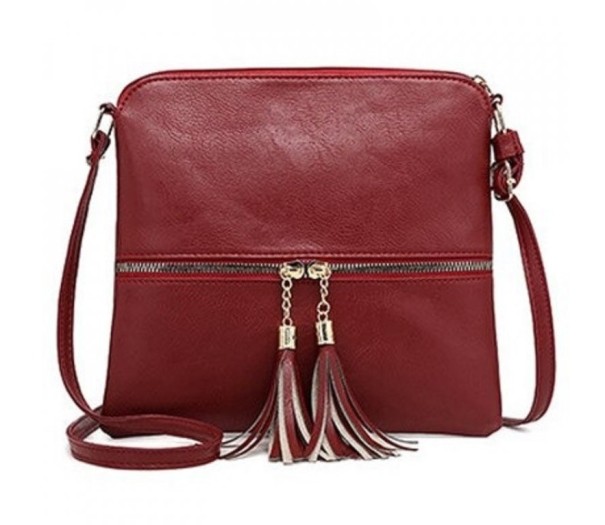 Dámska crossbody kabelka M1071 vínová