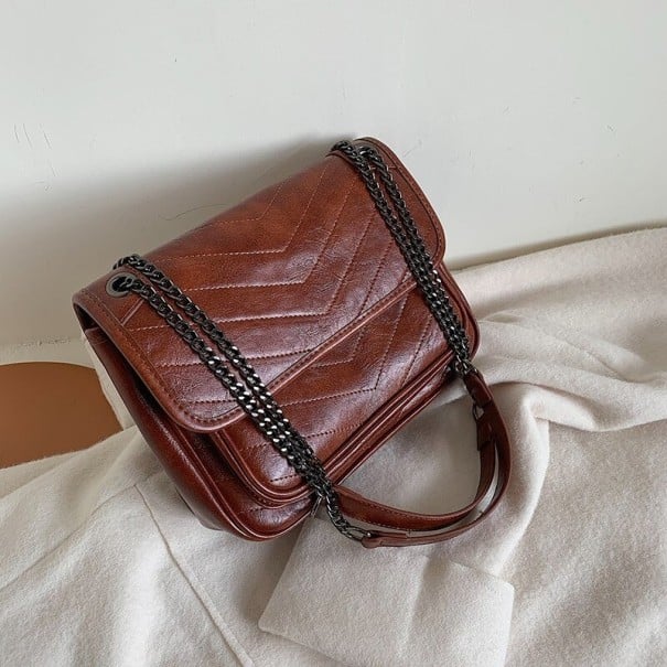 Dámská crossbody kabelka M1410 hnědá L