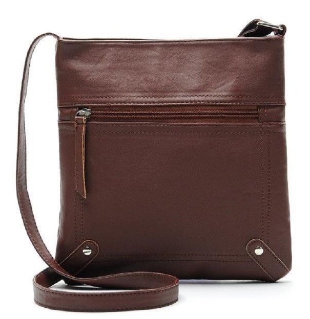 Dámska crossbody kabelka M997 tmavo hnedá