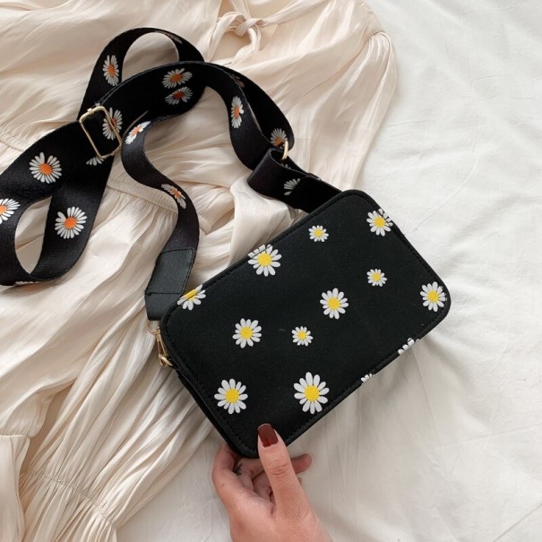 Dámská crossbody kabelka sedmikrásky černá
