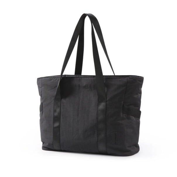 Dámská crossbody taška přes rameno Velkokapacitní nákupní kabelka 41 x 15,5 x 33 cm Nylon a polyester Velikost L Na notebook i do školy černá