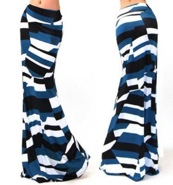 Dámská dlouhá sukně se vzorem A1012 XL 13 Dámská dlouhá sukně se vzorem A1012 XL 13