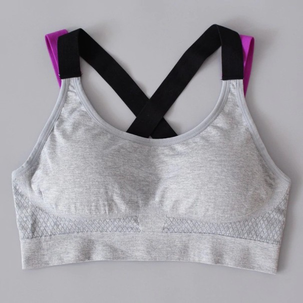 Dámská fitness podprsenka J2324 šedá S