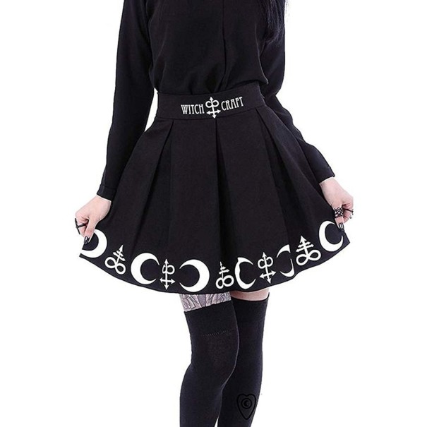 Dámska gotická sukňa čierna A1144 XXL