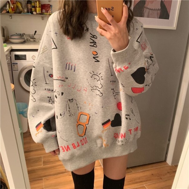 Dámská hip-hop mikina šedá L