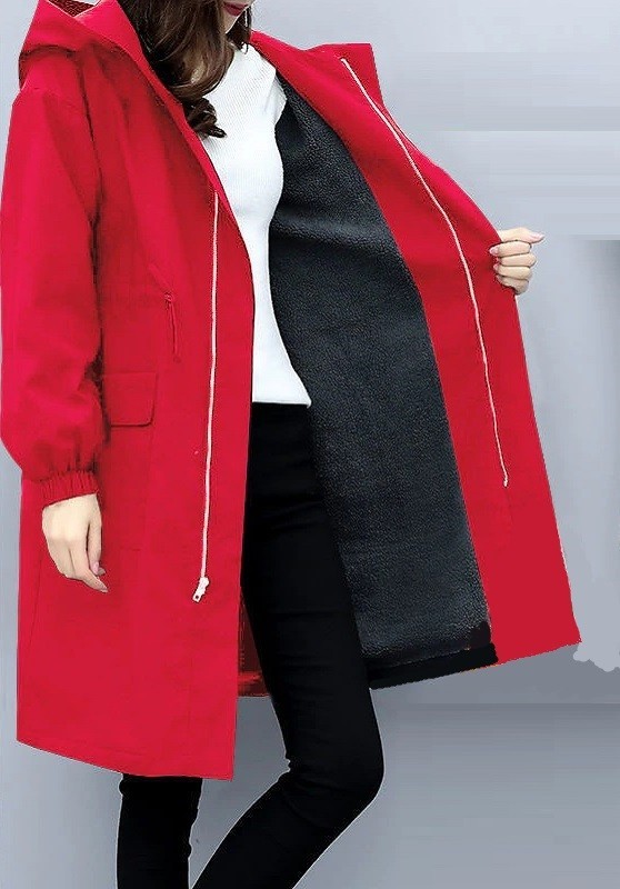 Dámska jesenná bunda P1496 červená L
