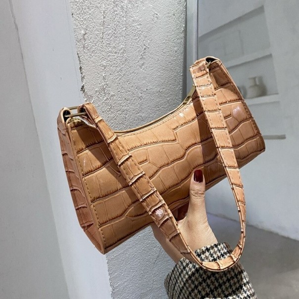 Dámska kabelka so vzorom hadej kože M1310 khaki