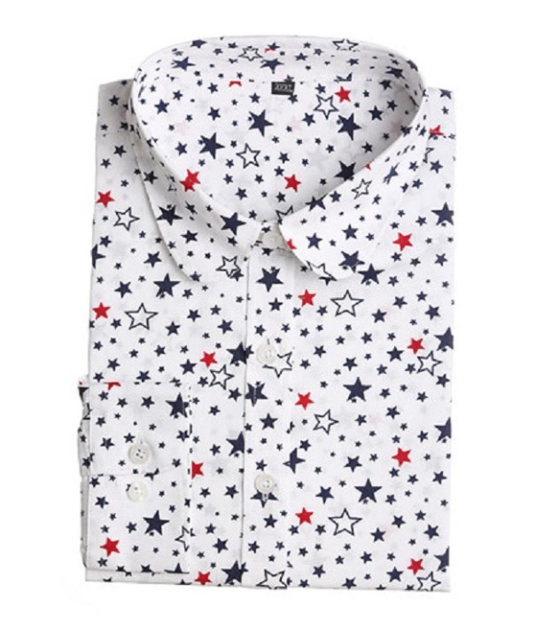 Dámská košile s hvězdami J1046 bílá XL