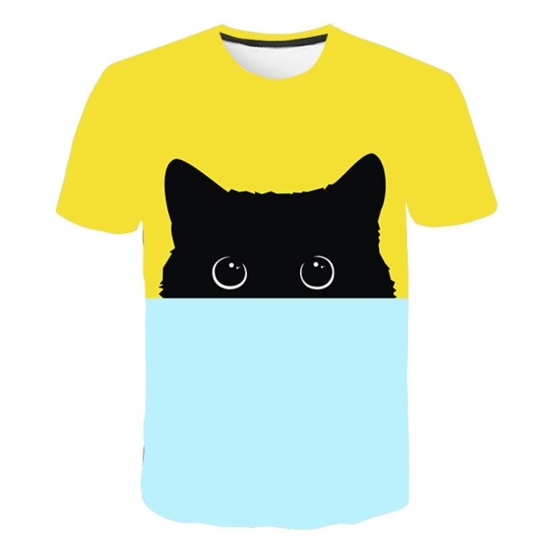 Damska koszulka z nadrukiem w koty M 12