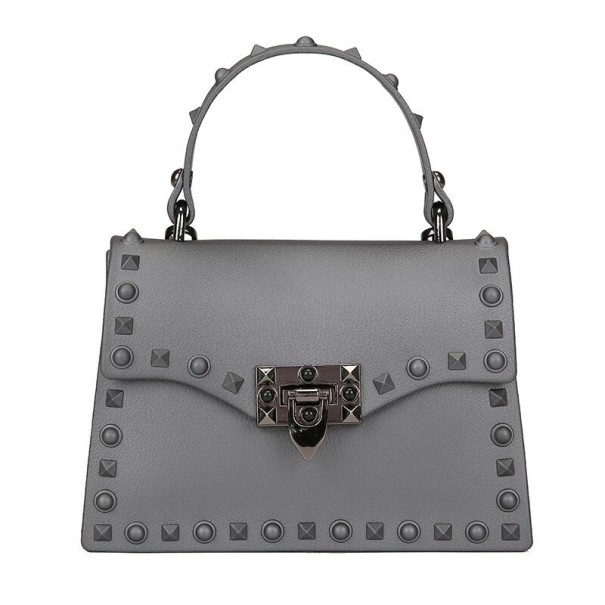 Dámská kožená crossbody kabelka M736 šedá 2