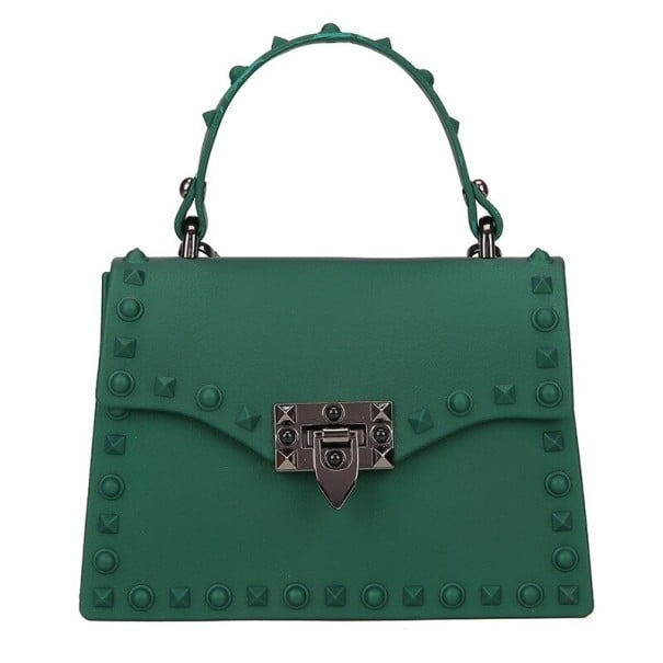 Dámská kožená crossbody kabelka M736 tmavě zelená 2