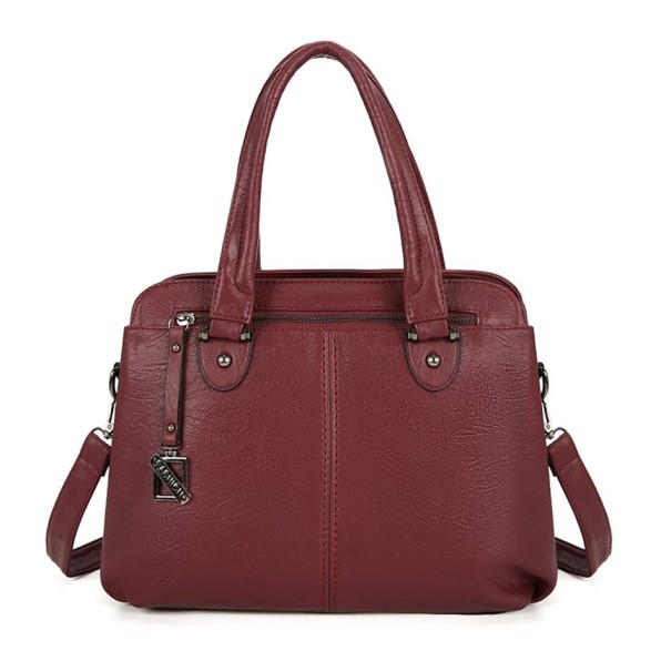 Dámská kožená kabelka M1670 vínová