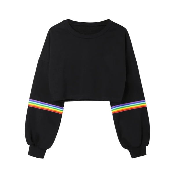 Dámská krátká mikina černá Polyester M