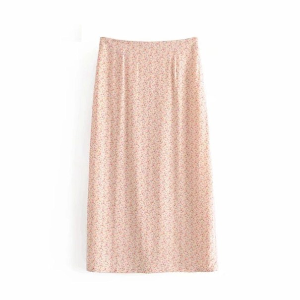 Dámska kvetovaná sukňa so spodničkou L
