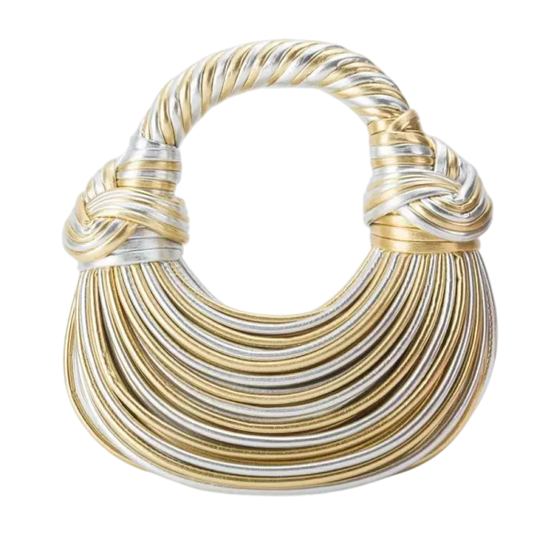 Dámska luxusná nudlová kabelka 25 x 10 x 27 cm Lanové vázanie Elegantná mestská taška Umelá koža polyester Štýlový doplnok 1