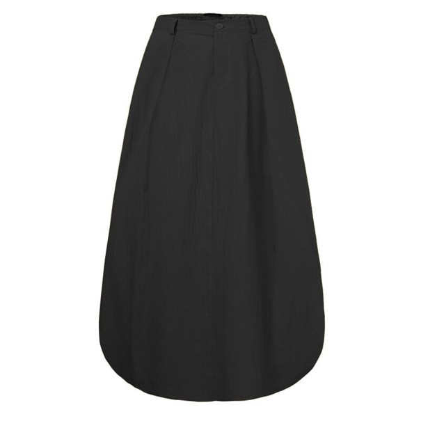 Dámska maxi sukňa s vreckami G144 čierna M